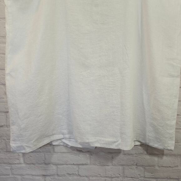 R J.Crew White Button Down Claudia Linen Dress NWT Size 3X Above Knee Sheath - Picture 9 of 11